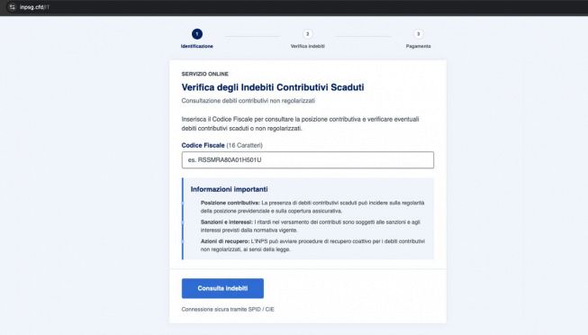 La pagina clone della truffa