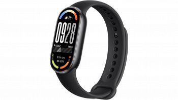 Xiaomi Smart Band 10 nera con display AMOLED acceso