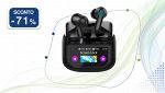 AI Cuffie Traduzione QXUFV nere con schermo LED