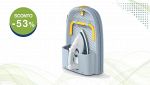 Asse da stiro pieghevole Joseph Joseph Pocket grigio giallo