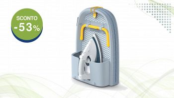 Asse da stiro pieghevole Joseph Joseph Pocket grigio giallo