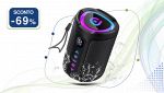 Cassa Bluetooth Aowoka portatile con luci LED