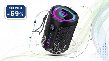 Cassa Bluetooth Aowoka portatile con luci LED