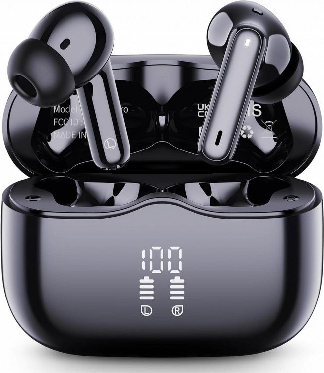 Cuffie Bluetooth 5.4 In Ear Xinwld nere con custodia e display LED