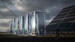 Costruzione data center vicina a pannelli fotovoltaici