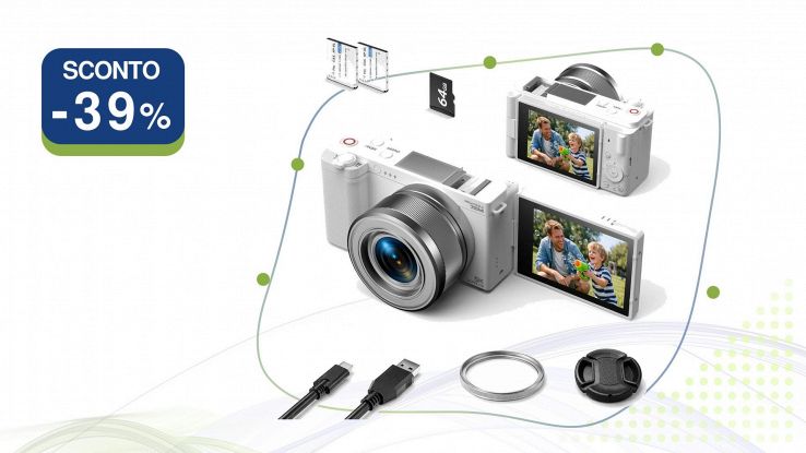 Fotocamera digitale CAMWORLD 5K 72MP compatta nera