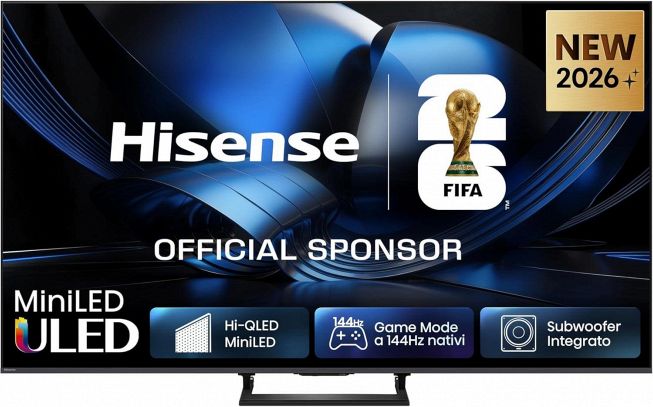 Hisense Smart TV MiniLED 55 pollici 4K 55U7SE