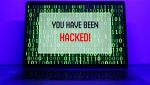 Avviso hacker su laptop