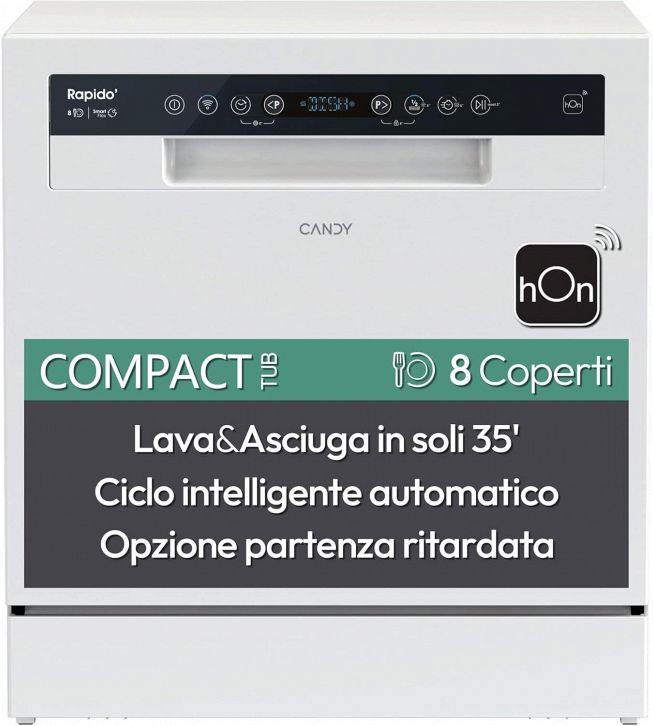Lavastoviglie compatta Candy Rapid&ograve; bianca