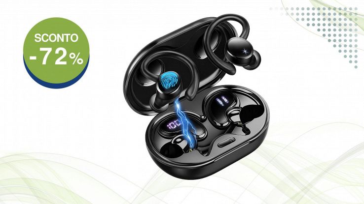 Matast Cuffie Bluetooth 5.4 Sport nere