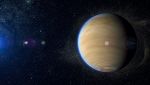 Grande oggetto cosmico giallognolo nell'Universo
