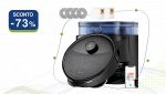 Robot aspirapolvere Lefant M3 nero con stazione all-in-one