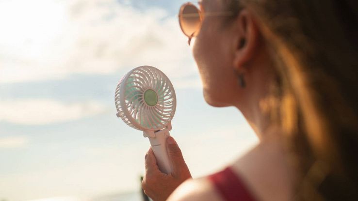 Un ventilatore in spiaggia