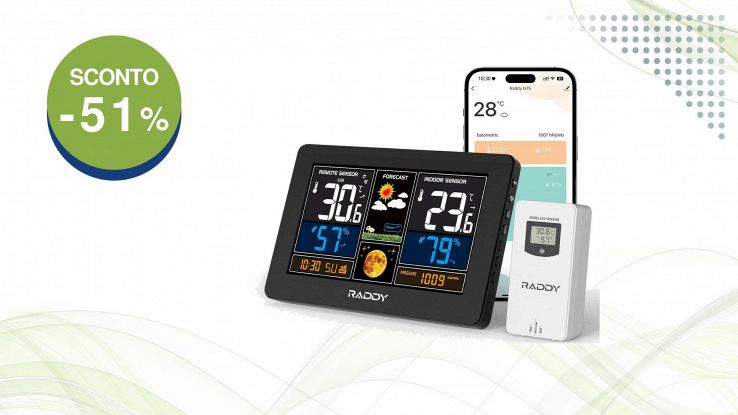 Stazione meteo Raddy N75 con display a colori