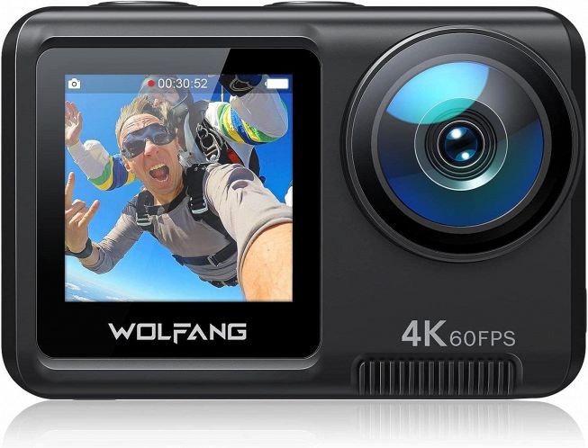 WOLFANG GA420 action cam 4K con doppio schermo