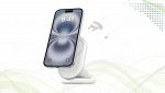 Belkin BoostCharge Caricabatteria magnetico pieghevole 2 in 1 bianco