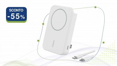Belkin BoostCharge Pro power bank wireless bianco