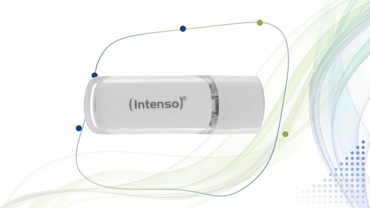 Chiavetta USB-C Intenso Flash Line 32 GB bianca
