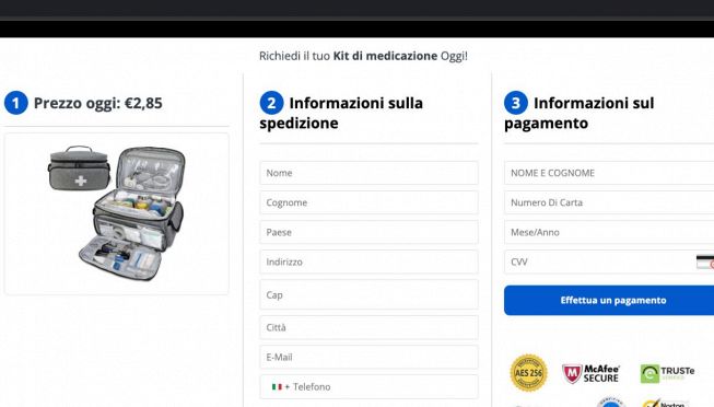 Il check out (e il completamento della truffa)