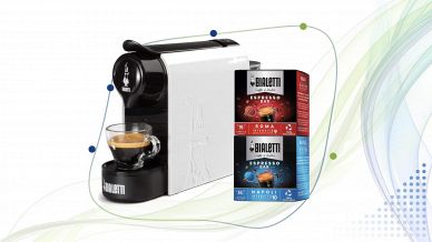 Macchina caffè espresso Bialetti Gioia bianca con capsule