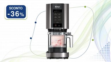 Ninja CREAMi Gelatiera, con 7 programmi, Nero/Argento