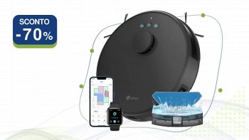 Robot aspirapolvere lavapavimenti Lefant M1 nero