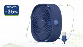 Simpeak Ventilatore USB mini ventilatore da tavolo blu