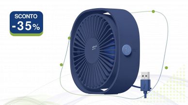 Simpeak Ventilatore USB mini ventilatore da tavolo blu