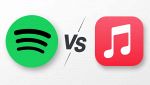 I loghi di Spotify ed Apple Music