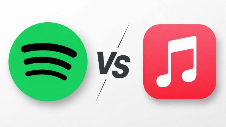 I loghi di Spotify ed Apple Music