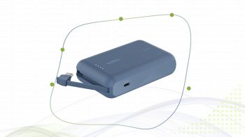 Belkin BoostCharge Power Bank 10000mAh blu con cavo USB-C integrato