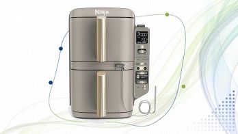 Friggitrice ad aria Ninja Double Stack XL oro chiaro