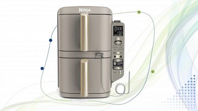Friggitrice ad aria Ninja Double Stack XL oro chiaro