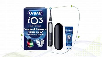 Spazzolino elettrico Oral-B iO 3N nero con testina di ricambio