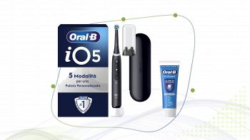 Spazzolino elettrico Oral-B iO 5 nero con custodia e accessori