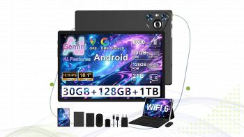 Tablet Dghrti TAB30 nero con tastiera e mouse