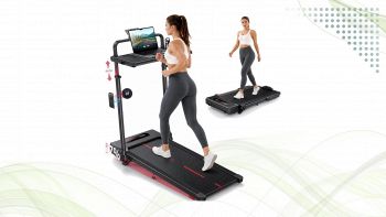 Tapis roulant pieghevole elettrico HomeTro con scrivania rimovibile