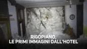 Le prime immagini dentro l'hotel di Rigopiano