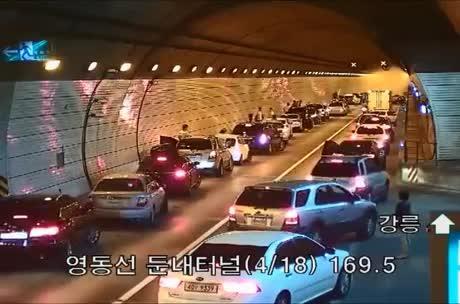 Quando c'è un incidente in galleria nella Corea del Sud