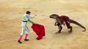La corrida con il dinosauro