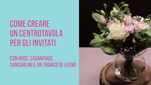 Crea un centrotavola con un tronco di legno #matrimoniofaidate