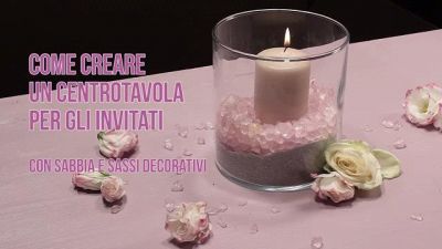 Crea un centrotavola con vetro e sabbia #matrimoniofaidate