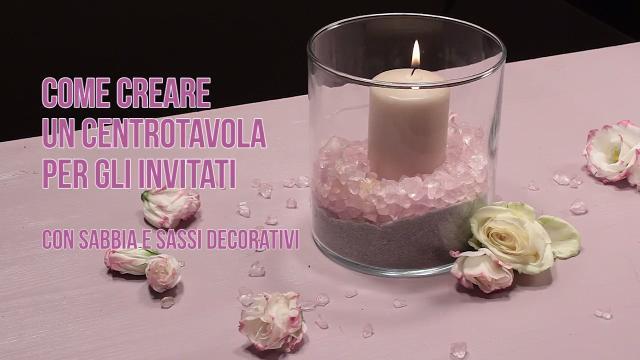 Crea un centrotavola con vetro e sabbia #matrimoniofaidate