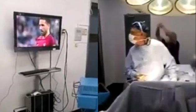 Si tirano i rigori: tutti a guardare la tv in sala operatoria