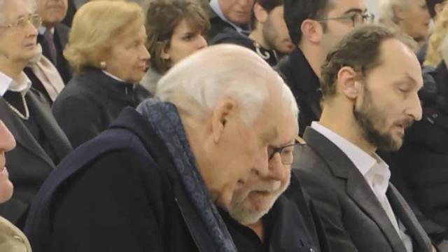 Paolo Villaggio al funerale del fratello