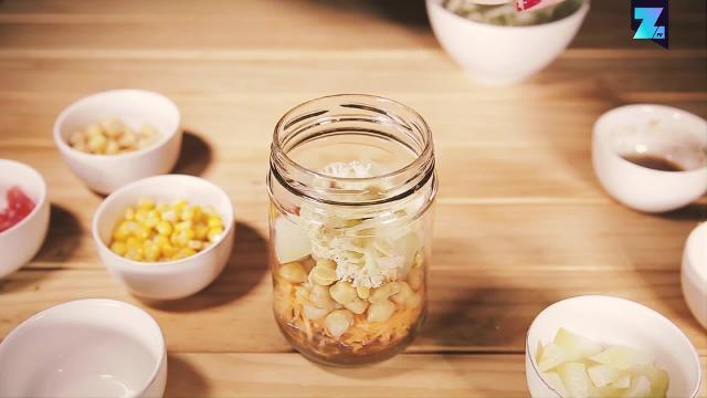 Insalata in barattolo: chayote e cavolfiore