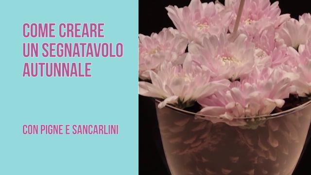 Segnatavolo con pigne e sancarlini #matrimoniofaidate