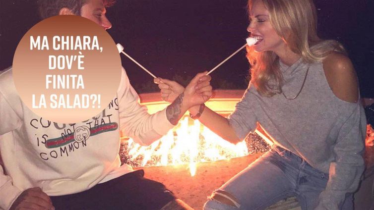 Ma Chiara Ferragni non mangiava solo insalata?