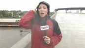 Reporter salva un camionista dall'annegamento in diretta tv