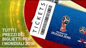 Ecco i prezzi dei biglietti per la Coppa del Mondo 2018